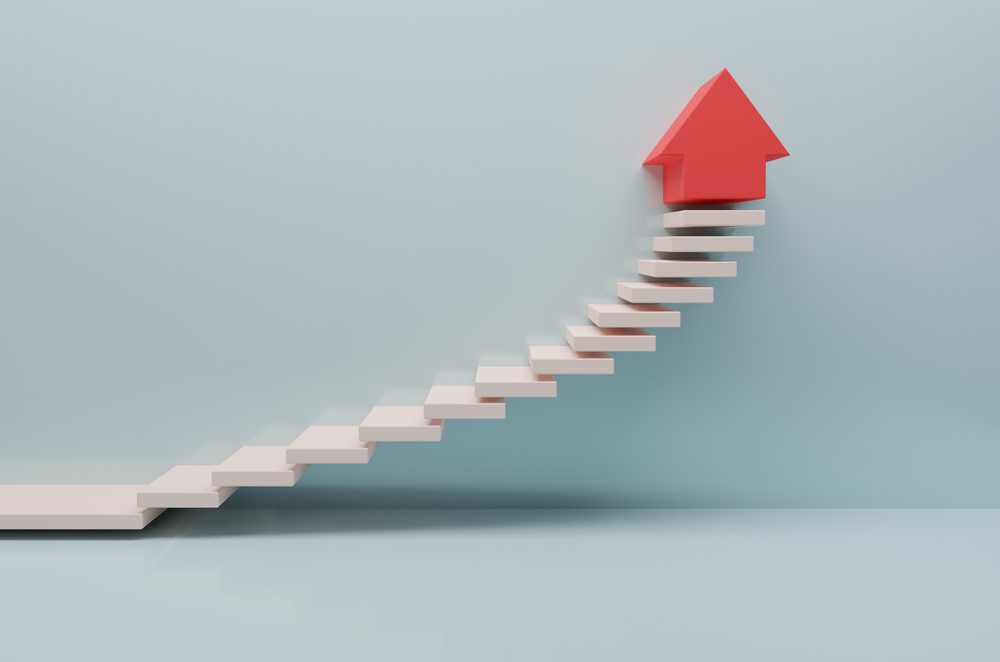Stair,Step,To,Success.,3d,Illustration.