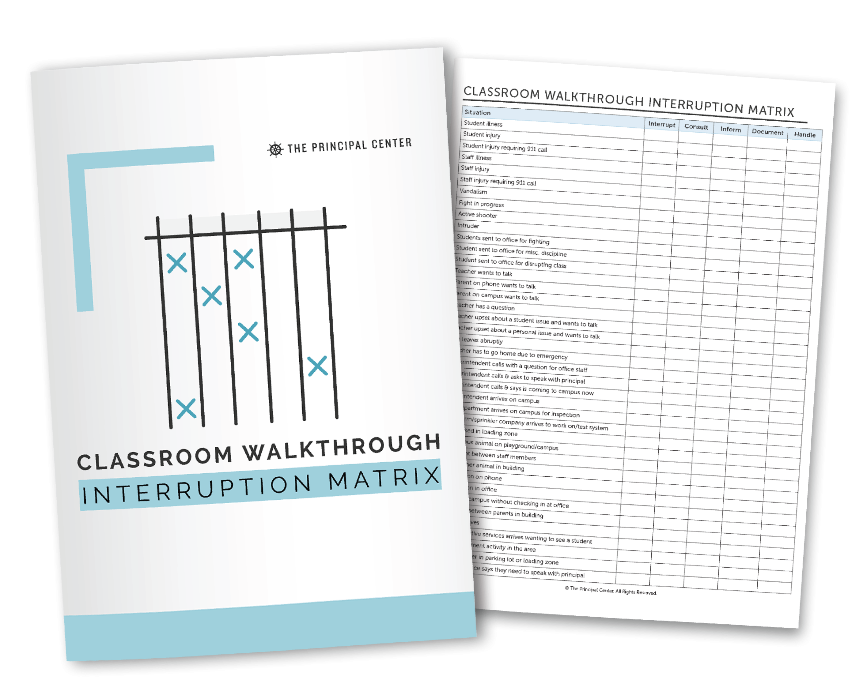 Classroom Walkthrough Interruption Matrix